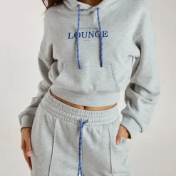 Jogging à Jambe Large - Gris chiné