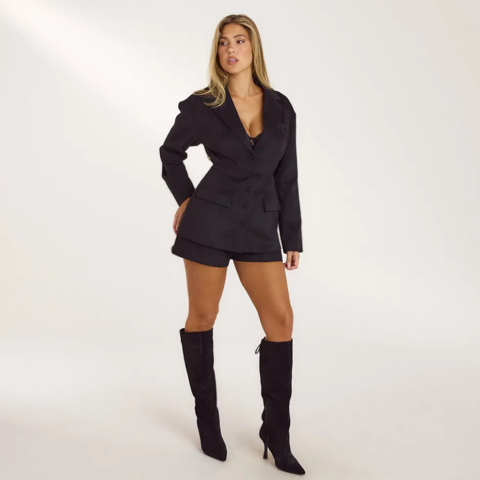 Short en Daim - Noir