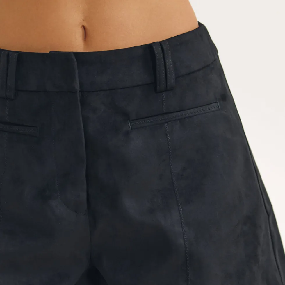 Short en Daim - Noir