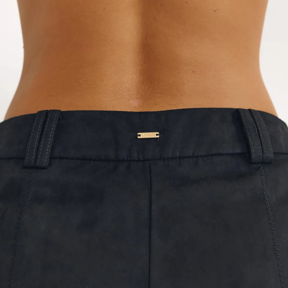 Short en Daim - Noir