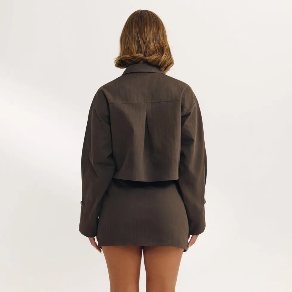 Veste Boutonnée - Marron Foncé